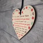 Handmade Wooden Heart Gift For Mum From Daughter Or Son Keepsake