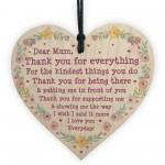 Mum Gift From Son or Daughter Wooden Heart Birthday Christmas 