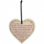 Mum Gift From Son or Daughter Wooden Heart Birthday Christmas 