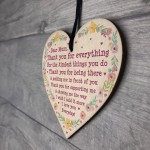 Mum Gift From Son or Daughter Wooden Heart Birthday Christmas 