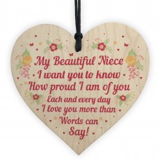 Gifts For Niece Birthday Or Christmas Gifts Wooden Heart