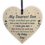 16th 18th 21st Birthday Gift For Son From Mum Wood Heart