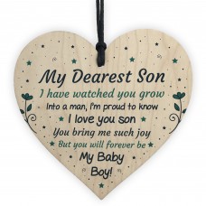 16th 18th 21st Birthday Gift For Son From Mum Wood Heart