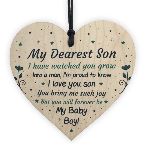 16th 18th 21st Birthday Gift For Son From Mum Wood Heart