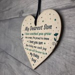 16th 18th 21st Birthday Gift For Son From Mum Wood Heart