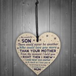 16th 18th 21st Birthday Gift For Son Wood Heart Son Christmas