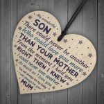 16th 18th 21st Birthday Gift For Son Wood Heart Son Christmas