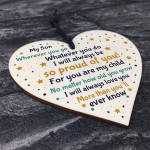 Novelty Son Gift Wooden Heart Son Birthday 18th 21st Card Gift
