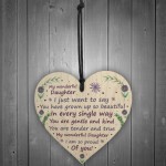 Daughter Gift From Mum And Dad Wood Heart Daughter Birthday Xmas