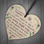 Daughter Gift From Mum And Dad Wood Heart Daughter Birthday Xmas