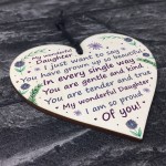 Daughter Gift From Mum And Dad Wood Heart Daughter Birthday Xmas