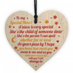 Niece Gifts From Auntie Uncle Handmade Wood Heart Gift For Niece