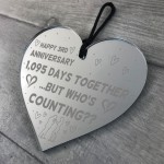 Funny 3rd Anniversary Gift For Boyfriend Girlfriend Wood Heart 