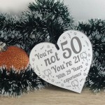 50th Birthday Gift Mirrored Acrylic Heart Birthday Gifts For Him