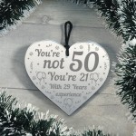 50th Birthday Gift Mirrored Acrylic Heart Birthday Gifts For Him