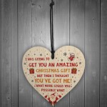 Funny Christmas Gift For Mum Dad Sister Brother Wooden Heart
