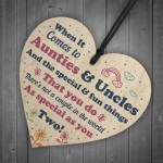 Auntie And Uncle Gifts Wooden Heart Auntie Uncle Birthday Xmas