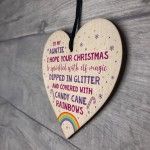 Auntie Plaque Wooden Heart Auntie Birthday Christmas Gift