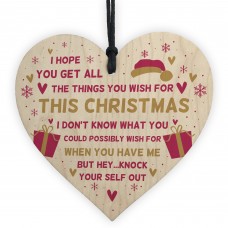 Novelty Funny Christmas Gift For Mum Dad Brother Sister Heart