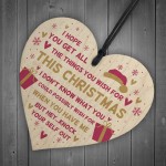 Novelty Funny Christmas Gift For Mum Dad Brother Sister Heart