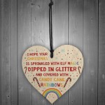 Auntie Mum Daughter Christmas Gift Wooden Heart Funny Xmas Gift