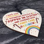 Auntie Mum Daughter Christmas Gift Wooden Heart Funny Xmas Gift