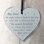 Memorial Gift For Dad Acrylic Heart Xmas Memorial Decoration