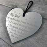 Memorial Gift For Dad Acrylic Heart Xmas Memorial Decoration