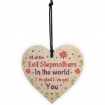 Handmade Stepmum Gifts Wooden Heart Funny Stepmum Birthday Gift 