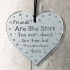 Friends Are Like Stars Plaque Heart Friendship Gift For Women