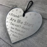 Friends Are Like Stars Plaque Heart Friendship Gift For Women