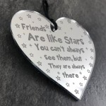 Friends Are Like Stars Plaque Heart Friendship Gift For Women