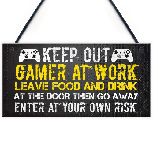 Novelty Gaming Sign Xbox Inspired Funny Christmas Gift For Son