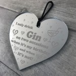 Handmade Hanging Heart Plaque Gift For Gin Lovers Gin Sign