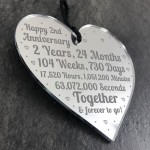 2nd Anniversary Gift For Him Her 2nd Wedding Anniversary Heart