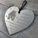 Handmade Hanging Heart Plaque Gift for New Home House Warming