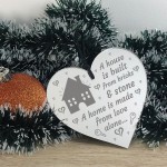 Handmade Hanging Heart Plaque Gift for New Home House Warming