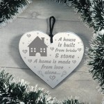 Handmade Hanging Heart Plaque Gift for New Home House Warming