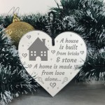 Handmade Hanging Heart Plaque Gift for New Home House Warming