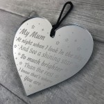 Mum Memorial Gift Engraved Mirror Acrylic Heart Christmas Gifts