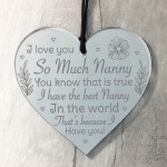 Nanny Christmas Gifts Mirror Acrylic Heart Birthday Gifts