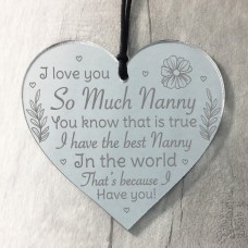 Nanny Christmas Gifts Mirror Acrylic Heart Birthday Gifts