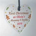 1st Christmas As Mummy And Daddy Heart Christmas Tree Decoration