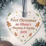 1st Christmas As Mummy And Daddy Heart Christmas Tree Decoration