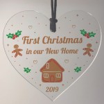 First Christmas In Our New Home Hanging Heart 1st Christmas Gift