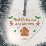 First Christmas In Our New Home Hanging Heart 1st Christmas Gift