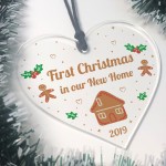 First Christmas In Our New Home Hanging Heart 1st Christmas Gift