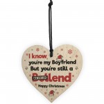 Boyfriend Gift For Christmas Wooden Heart Funny Christmas Card