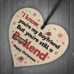 Boyfriend Gift For Christmas Wooden Heart Funny Christmas Card