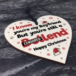Boyfriend Gift For Christmas Wooden Heart Funny Christmas Card
